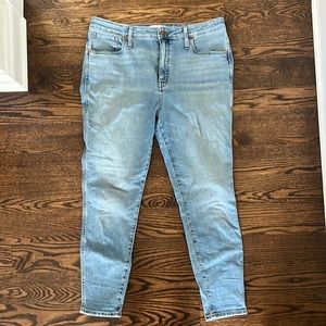 Madewell 10” high-rise skinny jeans size 33